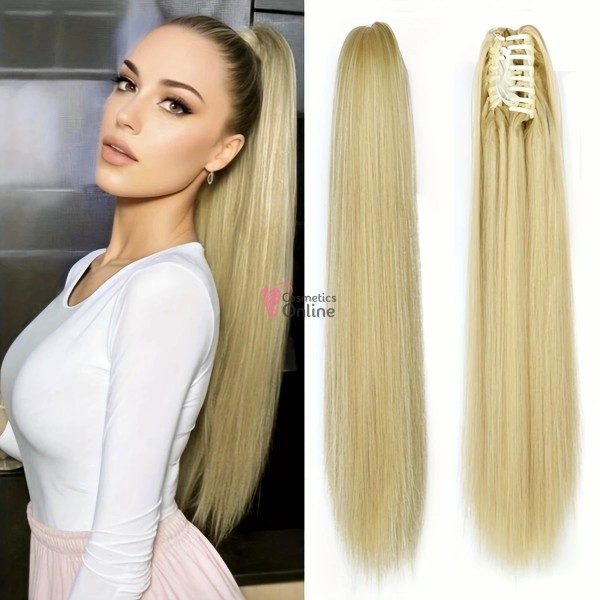 Extensie de par coada dreapta cu cleste 70 cm  Blond deschis Mixt DS03115613